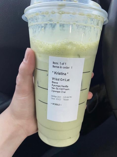 Iced Matcha Tea, Matcha Starbucks, Lavender Matcha, Morning Starbucks, Matcha Cream, Coffee Orders, Cream Cold Foam, Matcha Tea Latte, Starbucks Matcha