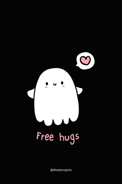 Free hugs cute wallpaper, Gift this cute ghost to your loved ones Hugs Cute, Ghost Hug, Wallpaper Gift, Cute Wallpaper, Free Hugs, Cute Ghost, Loved Ones, Cute Wallpapers, Beautiful Design