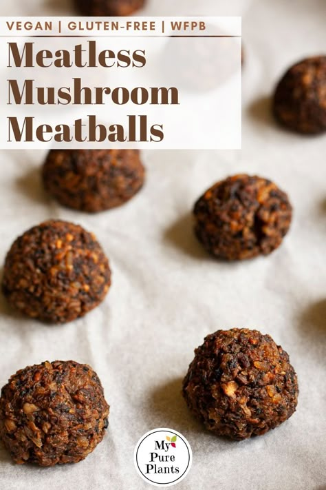 Mushroom Balls, Vegetarian Meatballs Recipe, Meet Balls, Meatless Meat, Vegan Meatballs Recipe, Veggie Meat, Easy Taco Salad Recipe, Delicious Salad Recipes, Vegetarian Party