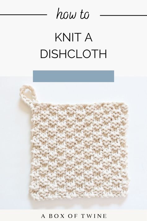 How to Knit a Dishcloth - A BOX OF TWINE Knit Dishcloth Pattern Free Wash Clothes, Washcloth Knitting Pattern Free, Free Knit Dishcloth Patterns, Knit Dishcloth Pattern Free Easy Simple, Knitting Dishcloth Patterns Free, Dish Cloth Knitting Patterns Free, Easy Knit Dishcloth, Knit Dishcloth Pattern Free, Bonding Squares