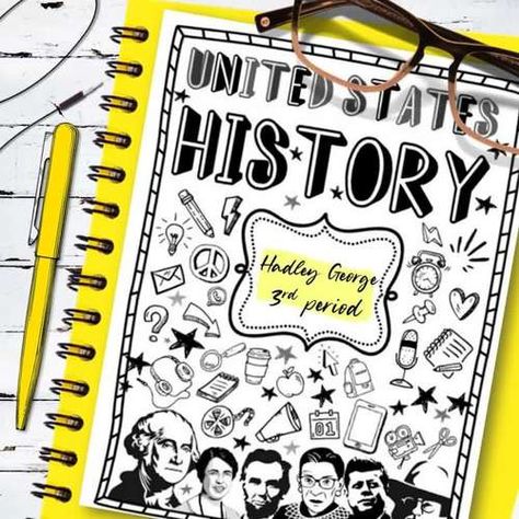 Social Studies Binder Covers, Coloring Pages, Early Finisher | TpT Civics Cover Page Ideas, Civics Cover Page, History Assignment Cover Page, Ap World History, United States History, Study Course, Early Finishers, Binder Covers, Cover Page