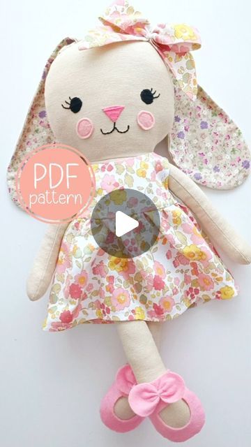 Doll Making Patterns Free, Bunny Doll Pattern Free Sewing, Sewing Bunny, Doll Patterns Free Sewing, Sleeveless Dress Outfit, Doll Making Patterns, Bear Patterns Free, Doll Patterns Free, Soft Toy Patterns