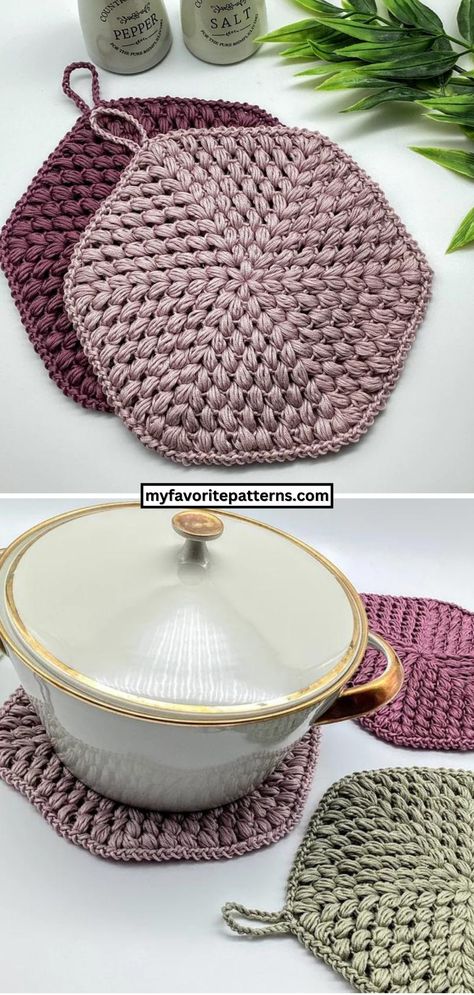 Easy Crochet Pattern Potholder Tutorial for Beginners Handmade Trivets Hot Pads, Crochet Patterns Coster, Crochet Round Potholder, Easy Crochet Gifts Free Pattern, Peaches And Cream Yarn Projects, Crochet Christmas Tree Hot Pad, Easy Crochet Projects Gifts, Beginner Crochet Potholder, Free Potholder Crochet Patterns