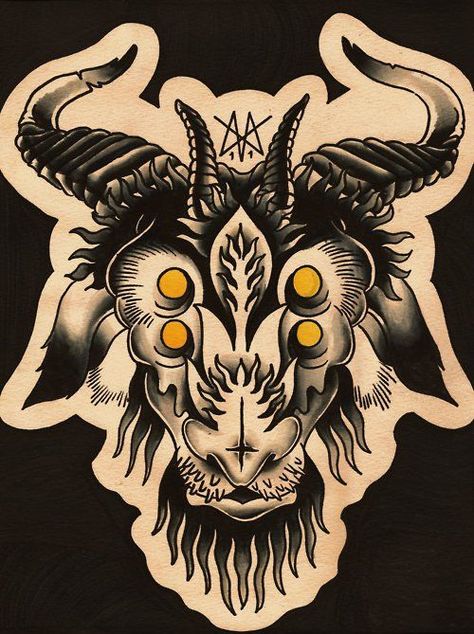 goat head tattoo ideas | Goats Head Tattoo Baphomet Stomach Tattoo, 3 Eyed Goat Tattoo, Goats Head Tattoo, Goat Stomach Tattoo, Goat Head Tattoo Traditional, Goat Eye Tattoo, Goat Head Tattoo Satanic, Baphomet Head Tattoo, Demon Goat Tattoo