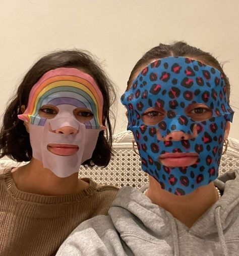 Two Girls, Face Paint, Mask, Paint