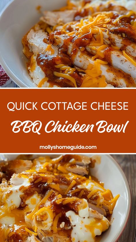 Discover a delicious twist on traditional BBQ chicken with this delectable cottage cheese BBQ chicken bowl recipe! Packed with flavor and protein, this dish is perfect for a healthy lunch or dinner option. The creamy cottage cheese pairs perfectly with the tangy BBQ sauce, creating a unique combination of flavors that will tantalize your taste buds.  Ingredients 1 just bare chicken filet ½ cup low-fat cottage cheese (good culture brand) 2 tablespoons ranch seasoning 2 tablespoons sugar-free bbq