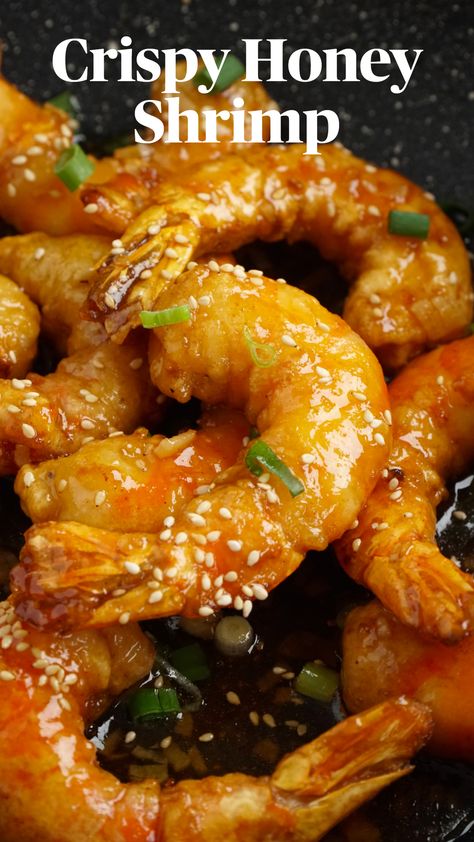 Shrimp Recipes Crispy, King Shrimp Recipes, Crispy Honey Garlic Shrimp, Battered Prawn Recipe, Honey Sauce For Shrimp, Honey Sesame Shrimp, Chilli Garlic Shrimp, Recipe With Prawns, Honey Prawn Recipes