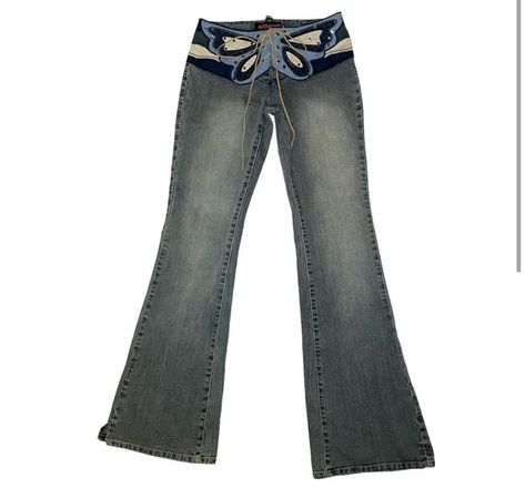 Dollhouse Butterfly Jeans, Y2k Butterfly Jeans, Flea Market Clothes, Jeans Png, Butterfly Jeans, Pants Png, Butterfly Pants, Digital Wardrobe, Thrift Flips