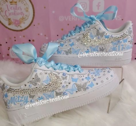 Quince Sneakers Blue, Light Blue Quinceanera Shoes, Light Blue Quince Shoes, Cinderella Quinceanera Shoes, Blue Quinceanera Shoes, Quince Sneakers, Quince Shoes Sneakers, Quinceañera Shoes, Quince Heels