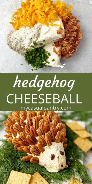 Hedge Hog Cheese Ball Recipe, Hedgehog Cheeseball Recipe, Porcupine Cheeseball, Hedgehog Party Food, Woodland Desserts, Graduation Foods, Hedgehog Cheese Ball, Hedgehog Cheeseball, Woodland Food