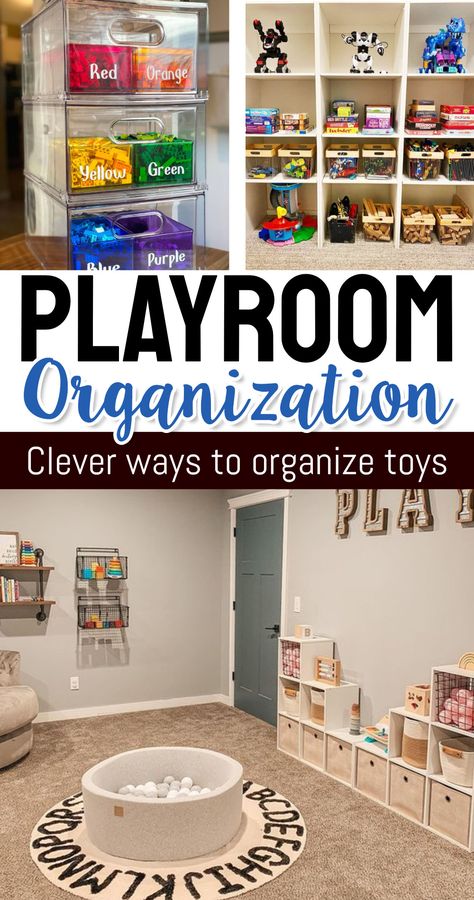 Toy Storage and Organization Ideas For The Home - playroom organization ideas clever ways to organize toys - Decluttering ideas For Toys With NO Storage Space Toy Storage Furniture, Toy Organization Ideas, Lego Storage Ideas, Toddler Toy Storage, Toddler Storage, Toy Room Storage, Toy Storage Ideas, Toy Room Organization, Organize Toys