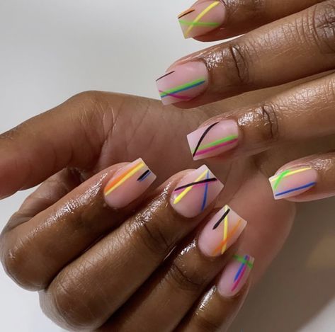 Colorful Abstract Nails, Nature Nails, Nail Pics, Summer Nails 2024, Lilac Nails, Sassy Nails, Family Worship, Geometric Nail, Dope Nail Designs