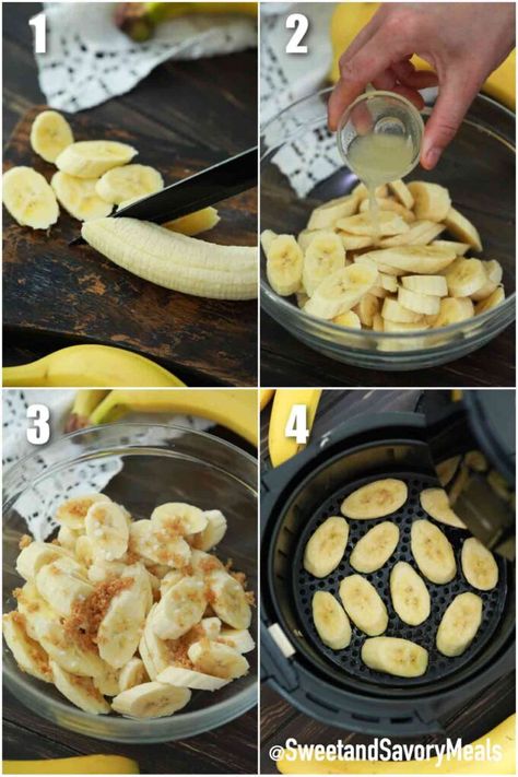 Air Fryer Banana Chips [Video] - Sweet and Savory Meals Dried Banana Chips Air Fryer, Airfryer Banana Chips, How To Make Banana Chips, Banana Chips Airfryer, Banana Chips In Air Fryer, Banana Air Fryer, Air Fryer Banana Chips, Sweet Chips, Homemade Banana Chips