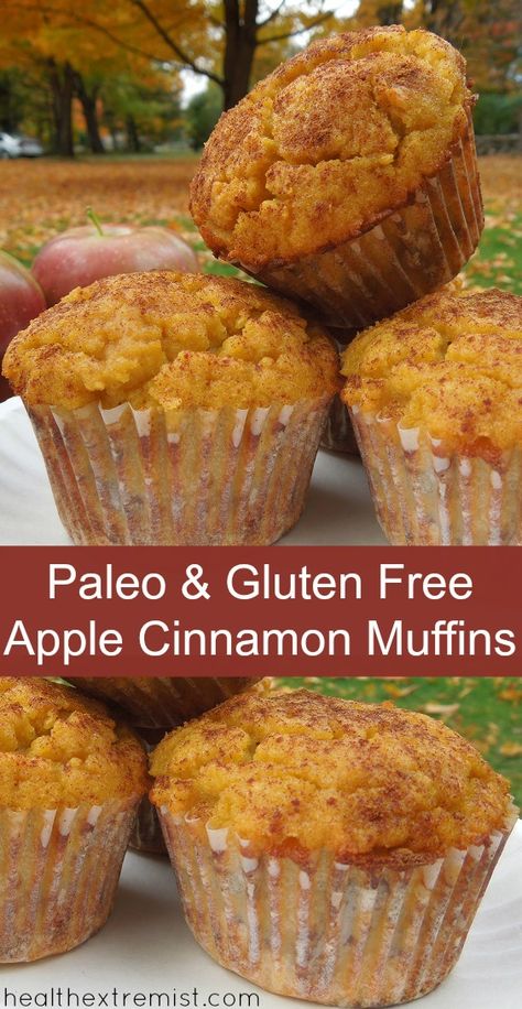 Gluten Free Apple Cinnamon Muffins (Paleo and Dairy Free) Gluten Free Apple Cinnamon Muffins, Gluten Free Apple, Coconut Flour Recipes, Apple Cinnamon Muffins, Paleo Baking, Cinnamon Muffins, Paleo Sweets, Gf Desserts, Gluten Free Muffins