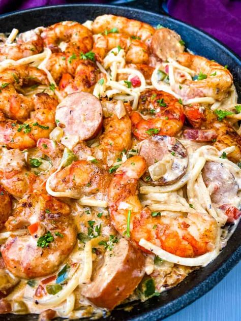 Shrimp And Sausage Pasta, Creamy Cajun Shrimp, Creamy Cajun Shrimp Pasta, Shrimp And Sausage, Cajun Shrimp Pasta, Sausage Pasta Recipes, Shrimp Sausage, Cajun Pasta, Cajun Shrimp