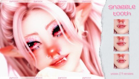 Snaggletooth! | Patreon Sims 4 Two Toned Lips, Sims 4 Lollipop, Gyaru Makeup Sims 4 Cc, Sims 4 Fangs, Ts4cc Alpha, Teeth Cc Sims 4, Sims4 Alpha Cc, Snaggle Tooth, Sims 4 Cas Mods