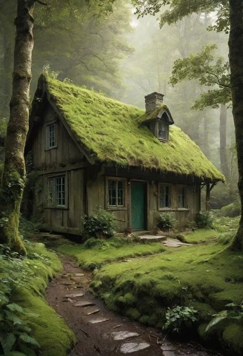 Oddity Oasis: Eccentric, Wild, and Whimsical 8x10 Art Prints 53982362 | eBay House In Forest Cottages, Isolated Homes, Gnomes Art, Forest Cabins, Hobbit Homes, Goblin Market, Seaside Cottages, Cozy Forest, Whimsical Houses