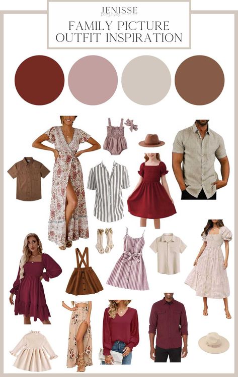 Family picture outfit inspiration, what to wear to family pictures, utah photographer, maroon family picture outfits, pink family picture outfits, summer family pictures, spring family pictures, fall family pictures Burgundy And Blush Family Photos, Family Picture Schemes, Fall Family Photos With Pink, Pink And Red Family Photo Outfits, Blush Fall Family Photos, Blush Pink Family Pictures, Family Photo Outfits Pink And Blue, Pink Family Photo Outfits Fall, Family Photos With Pink