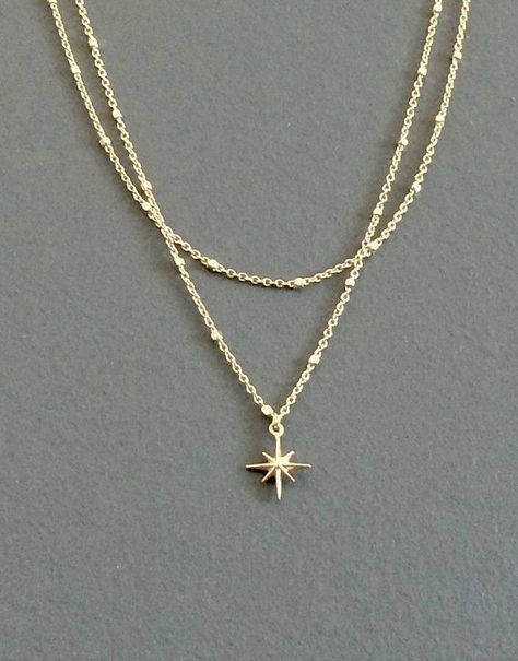 Lightning Necklace, Star Necklaces, Dainty Jewelry Necklace, Necklace Layered, Magical Jewelry, Jewelry Accessories Ideas, Dope Jewelry, Jewelry Lookbook, Necklace Dainty