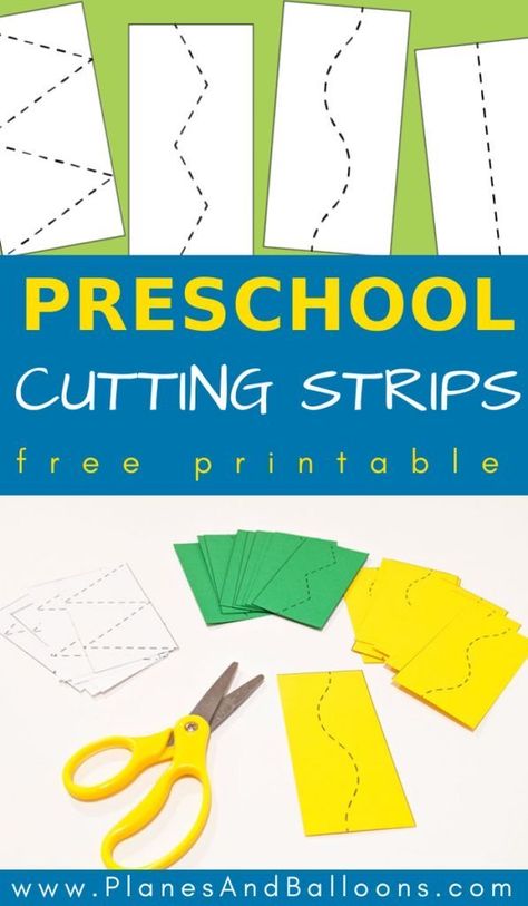 Fun Preschool Art Activities, Scissor Skills Preschool Free Printable, Scissor Skills Preschool, Preschool Fine Motor Skills, Preschool Activities Printable, Preschool Prep, Preschool Fine Motor Activities, Cutting Activities, Preschool Fine Motor