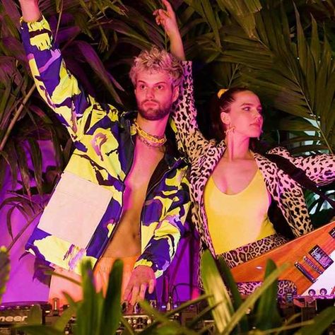 Sofi Tukker Style, Sofi Tukker, Dance Duo, Mens Styling, Gorgon City, Purple Hat, People Videos, Purple Hats, Global Citizen