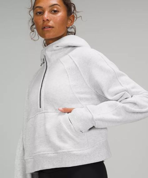 Unrealistic Wishlist, Zip Hoodie Design, Half Zip Hoodie, Lululemon Scuba, Women's Hoodies, Cozy Fabric, Women Hoodies Sweatshirts, Athletic Outfits, Too Short