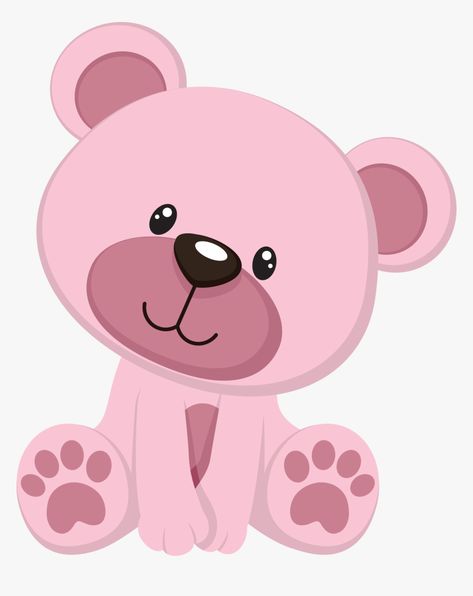 Pink Bear Baby Shower, Clipart Animals, Pink Bear, Png Download, Free Png, Png Clipart, Transparent Png, Teddy Bear, Baby Shower