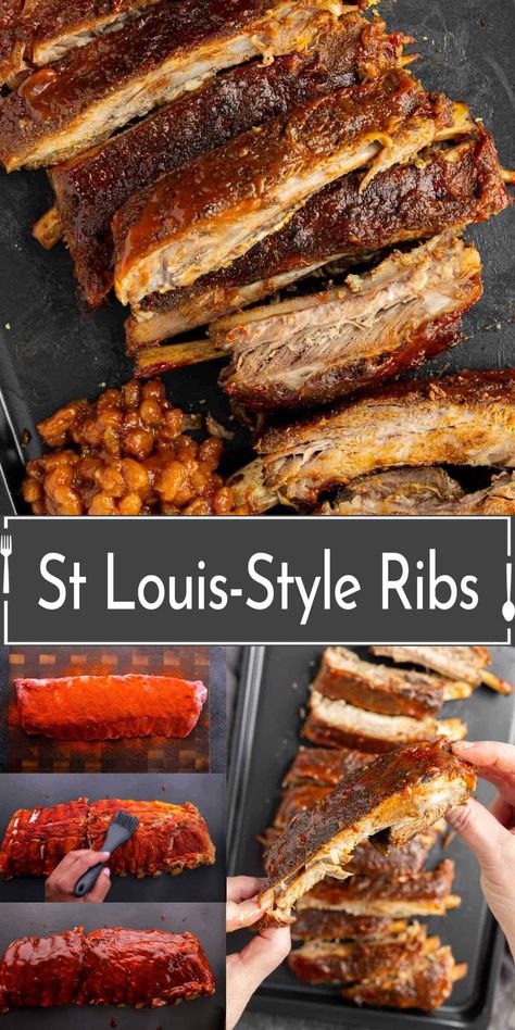 Whether you're a BBQ aficionado or a newcomer eager to explore the world of slow-cooked delights, we're going to show you the secrets behind perfectly cooked St. Louis-style ribs you can make any time of the year. Memphis Bbq Sauce, St Louis Ribs, St Louis Style Ribs, Memphis Bbq, Dry Rub For Ribs, Ribs In Oven, Tender Ribs, Crockpot Ribs, Dry Rub Recipes