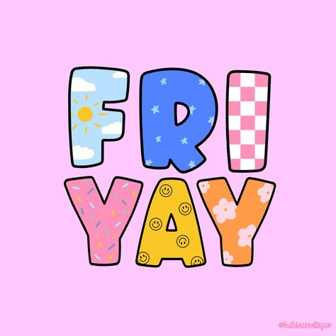 Happy FRI-YAY! What are your weekend plans? 💖 #yayitsfriday #happyweekend #colorfulillustration #happydoodles Friyayyy Quotes, Classroom Screen, Happy Doodles, Happy Fri-yay, Zen Den, Fri Yay, Inspo Quotes, Weekend Plans, Happy Weekend