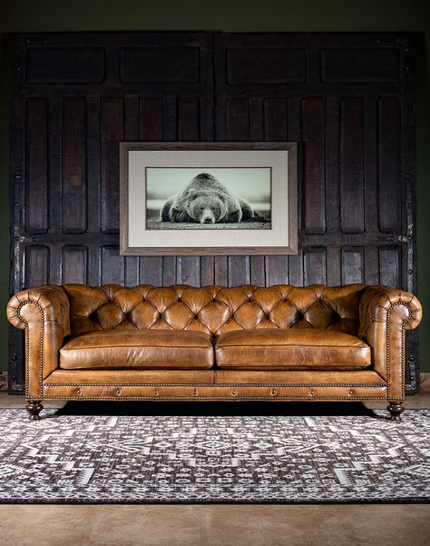 Leather chesterfield