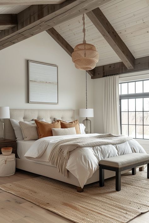 19 Delightful Rustic Bedroom Ideas to Copy Now Modern Rustic Master Bed, Green Bedroom Feature Wall, Modern Rustic Decor Bedroom, Rustic Modern Bedroom, Rustic Farmhouse Bedroom Ideas, Rustic Headboard Diy, Modern Rustic Bedroom, Bedroom Feature Wall, Barndo Ideas