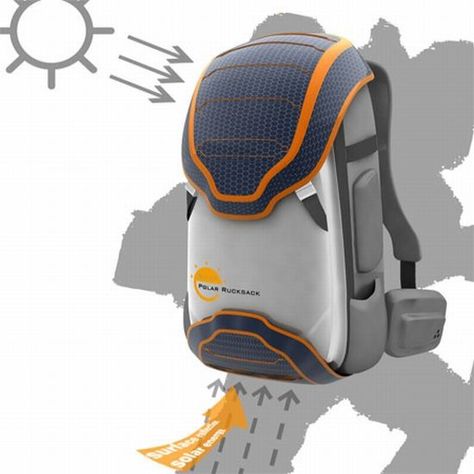 Solar Backpack, Thermal Energy, Future Tech, Gadgets And Gizmos, Future Technology, Cool Technology, Cool Inventions, Cool Tech, Wearable Technology