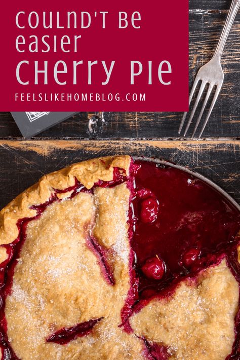 Jarred Cherry Recipes, Easy Cherry Pie Recipe, Cherry Pie Filling Recipes Easy, Canned Pie Filling, Easy Cherry Pie, Homeschool Meals, Cherry Pie Filling Recipes, Homemade Cherry Pies, Cherry Pie Recipe