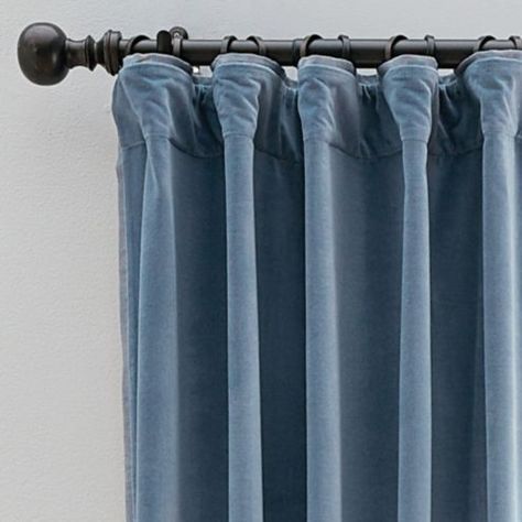 Alessandra Velvet Curtain Panel Blue Velvet Curtains, Velvet Drapery, Outdoor Drapery, Floral Drapery, Elegant Draperies, Blue Drapes, Velvet Drapes, Blue Curtains, Hardware Shop