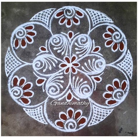 Red And White Rangoli Designs, Rongali Design, Rangoli Designs For Competition, Easy Rangoli Designs Videos, Very Easy Rangoli Designs, Rangoli Designs Photos, Rangoli Designs Simple Diwali, Easy Rangoli Designs Diwali, Rangoli Side Designs