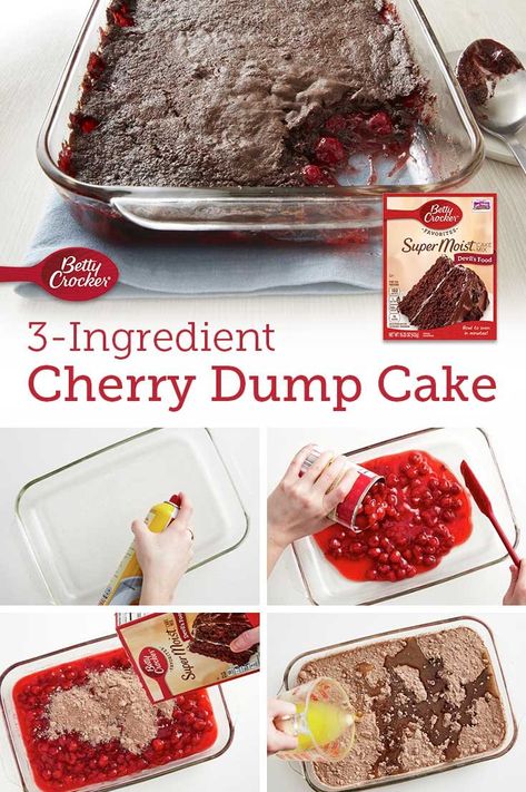 Dump Cake Recipes Healthy, Devils Food Cherry Dump Cake, Betty Crocker Dump Cake Recipes, Betty Crocker 3 Ingredient Chocolate Cherry Dump Cake, Dump Cake With Chocolate Cake, Pinapple Upside Down Cupcakes With Cake Mix Betty Crocker, Chocolate Cake Mix Dump Cake, Chocolate Cherry Brownie Dump Cake, Brownie Mix Dump Cake Recipes