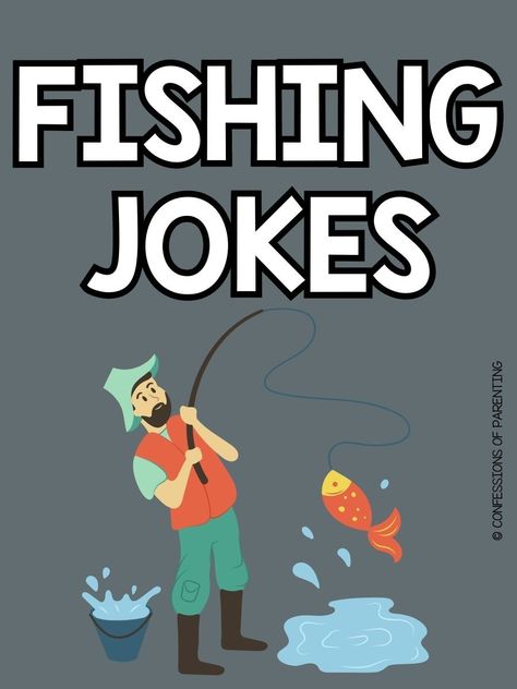 Grey image with white text reading Fishing jokes on it with a cartoon image of a man fishing Fish Jokes Hilarious, Fishing Jokes Humor Hilarious, Fishing Quotes Funny Hilarious, Fishing Cards For Men, Fishing Sayings Funny, Fishing Birthday Quotes, Happy Birthday Fishing Funny, Fishing Puns, Fish Jokes