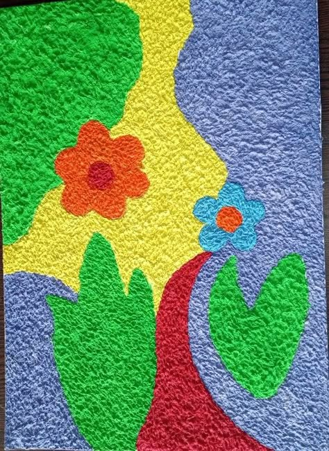 Tissue Craft, Recycled Paper Art, Tissue Paper Painting, Preschool Creative Art, Textured Paper Art, Tissue Paper Art, Tissue Paper Crafts, Bff Gifts Diy, Collage Art Projects