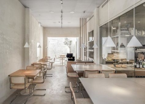 Opa by Vered Kadouri and Craft & Bloom | est living Minimal Restaurant Design, Minimalist Restaurant Design, Minimal Restaurant, Future Restaurant, Shop Architecture, Minimalist Restaurant, Restaurant Layout, Architecture Restaurant, Natural Wood Furniture