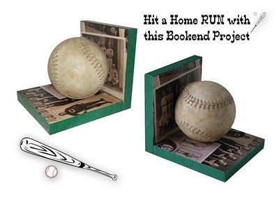 DIY Baseball Bookends --great for the kids to make! Homemade Gifts For Men, Diy Bookends, Teenage Boy Room, Baseball Crafts, Baseball Room, Mod Podge Crafts, Diy Room Decor For Teens, Man Crafts, Teen Room Decor