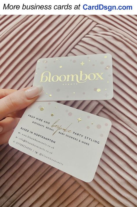 Event Planner Business Card Ideas, Stationary Business Logo, Event Business Cards Design, Party Planner Business Names, Event Planning Names Ideas, Brand Party Ideas, Event Business Names, Business Card Beauty Salon, Event Styling Business