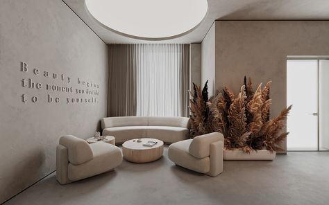 Salon Beauty :: Behance Waiting Room Design Spa, Luxury Beauty Salon Design, Beauty Salon Decor Luxury, Aesthetic Beauty Salon, Beauty Salon Aesthetic, Salon Waiting Area, Waiting Room Design, Spa Luxe, Dental Office Design Interiors