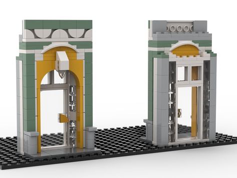 First floor door | gotoAndLego | Flickr Lego Sliding Door, Lego Door Technique, Legos Architecture, Lego Door, Lego House Exterior, Lego Cityscape, Lego Mansion, Lego Modular Buildings Moc, Floor Door