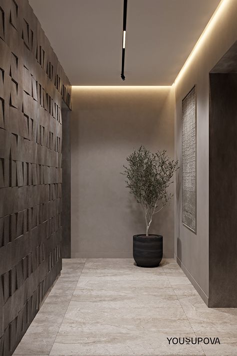 Lobby Design Residential, Residential Lobby Design, Entrance Lobby Design, Lobby Designs, Wall Cladding Designs, Office Cabin Design, Lobby Decor, Cladding Design, Creative Wall Decor