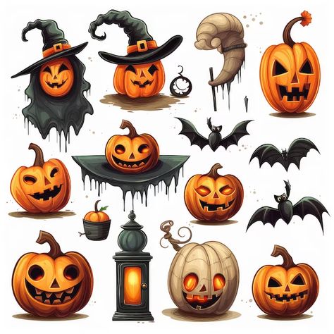 Halloween Clip Art Images - Free Download on Freepik Haunted House Clipart, Image Halloween, Halloween Clips, Sublimation Halloween, Halloween Scrapbook, Pumpkin Clipart, Scrapbooking Stickers, Scary Pumpkin, Pumpkin Art