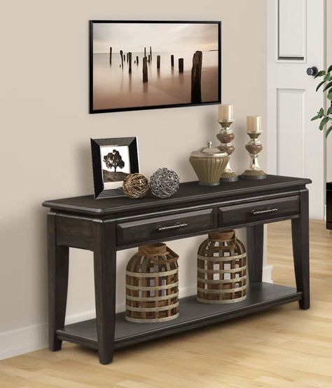 Boston Post 50" Sofa Table Sofa Table Decor, Wood Console Table, Wood Console, Sofa Tables, Surface Area, Warm Brown, Sofa Table, Mortise And Tenon, Accent Furniture