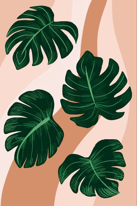 Boho Leaves Wallpaper, Homestay Ideas, Monstera Pattern, Monstera Plants, Gallery Prints, Boho Leaves, Printing Blocks, Cool Pictures For Wallpaper, Graphic Art Prints