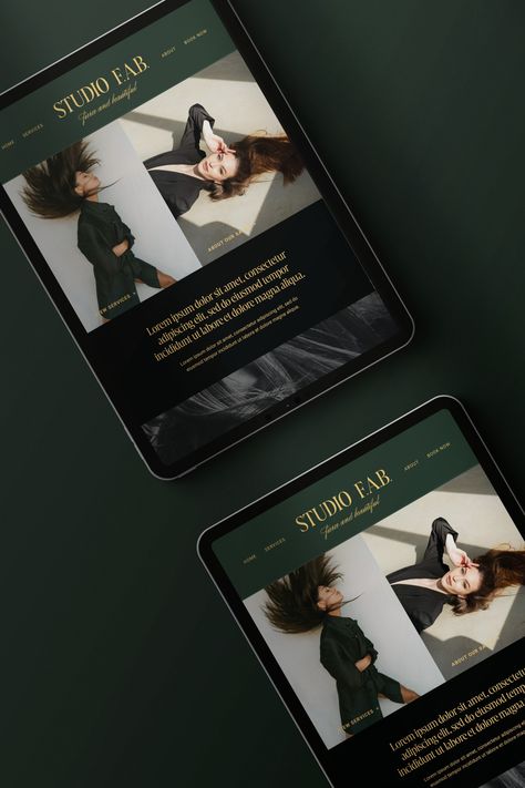 Black Gold And Green Color Palette, Emerald Green And Gold Branding, Luxury Brand Website Design, Luxury Green Palette, Dark Green Packaging, Green And Black Branding, Dark Green Website Design, Forest Green Branding, Dark Green Website