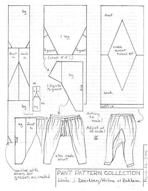 Salwar variation Viking Pants, Pantalon Thai, Harem Pants Pattern, Sarouel Pants, Viking Garb, Trousers Pattern, Trouser Pattern, Medieval Garb, Zero Waste Fashion