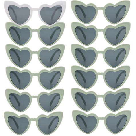 PRICES MAY VARY. Good ideas Loanzeg heart shape sunglasses bulk pack includes 12pcs sunglasses gifts for the bridesmaid.1pcs for you and 11pcs for your friend, Perfect as bachelorette party favors sunglasses and bridesmaid sunglasses gifts! 12pcs High quality sunglasses with a pink box"to have and to hold Your Hair Back" ，Paired with our store's bridesmaid Scrunchies and bridesmaid claw clips, this is the best way and choice for your bridesmaid gift box Bridesmaid sunglasses make of High quality Glamping Bachelorette Party, Bachelorette Sunglasses, Sunglasses Party, Bachelor Party Decorations, Bachelorette Party Sunglasses, Bachelorette Party Weekend, Heart Shaped Glasses, Bridesmaid Favors, Party Sunglasses